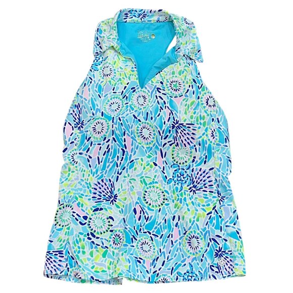 Lilly Pulitzer Other - Lilly Pulitzer Lakelyn Bra Polo UPF 50+ Blue Ibiza Open Water XS Athletic Gym